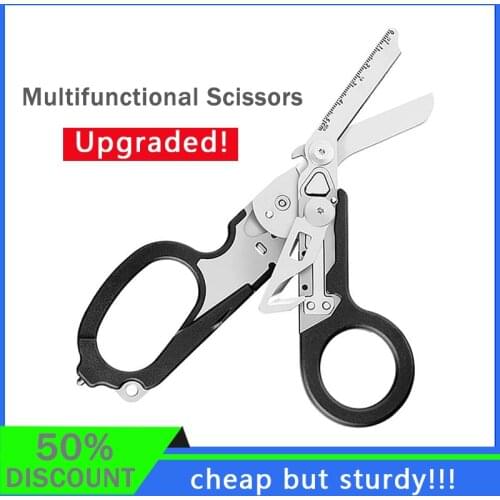 SALE Multifunction Raptor Emergency Response Shears with Strap Cutter and Glass Breaker Black ith Strap Cutter Safety Hammer