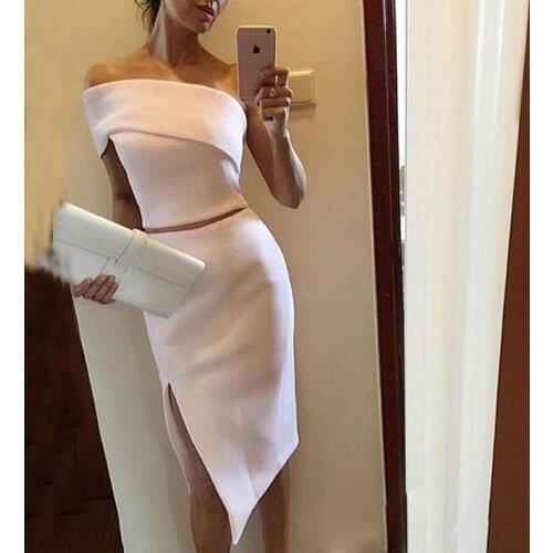 Женские платья на одно плечо OLOMLB China At AliExpress