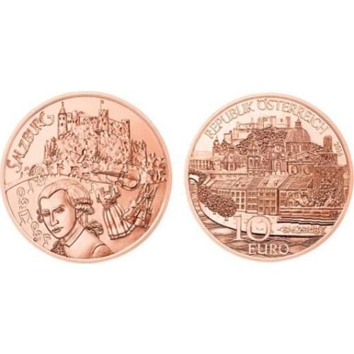 Austria 2014 Austrian Region Series Salzburg 10 Euro Commemorative Coin Genuine euro Collection real original coins