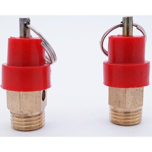 Pneumatic Safety valve pull ring 8/10bar air pressure relief valve vent male 1/8 1/4 1/2 inch with Little Red Yellow Riding Hood