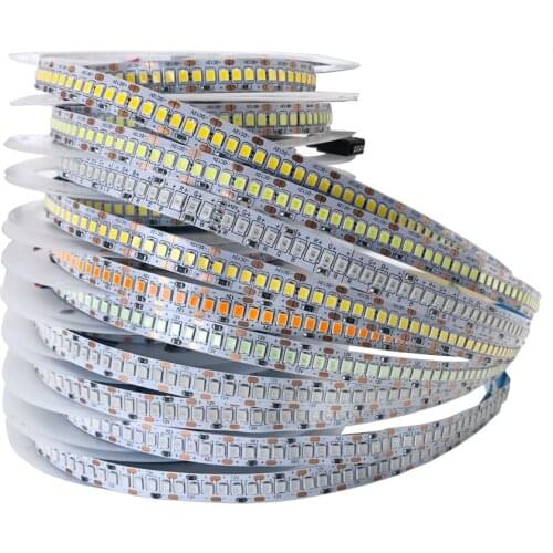 5 12 24 V Volt Ribbon Led Strip Light PC SMD 5M 2835 Warm White Ledstrips Waterproof 5V 12V 24V LED Strip RGB Tape Lamp Light