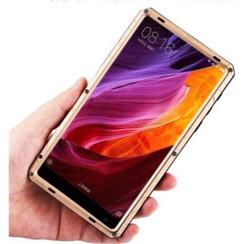Outdoor Sports Daily Waterproof Shockproof Hard Metal Silicone Full Protection Phone Housing Case Cover For Xiaomi Mi Mix 2 Mix2
