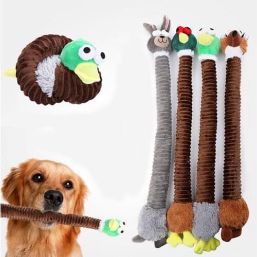 Cute Pet Dog Plush Chew Molar Toys Funny Animal Shape Dog Puppy Cat Squeak Sound Toy Pet Training Supplies C42