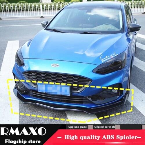 For Ford Focus ZDK Body kit spoiler 2019-2020 For Focus zdk ABS Rear lip rear spoiler front Bumper Diffuser Bumpers Protector