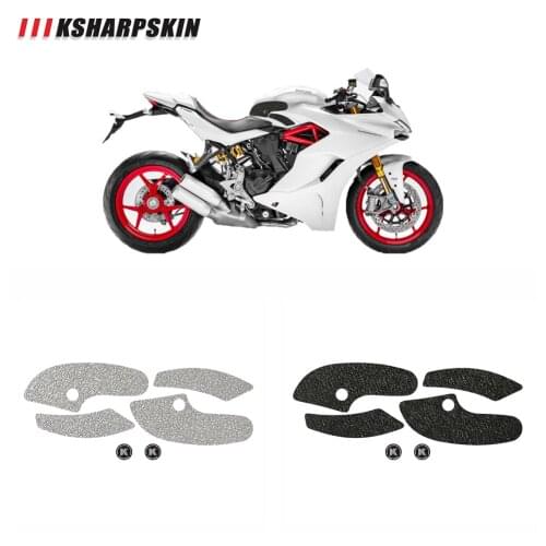Motorcycle protection pad tank grip fuel tank pad sticker gasoline knee traction side decal for DUCATI 17-18 SUPERSPORT S