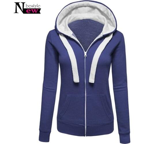 Winter Hoodies Sweatshirt Women Pocket Zipper Outerwear Long Sleeve Slim Hoodies Women Plus Size Harajuku Sudaderas Mujer 2019