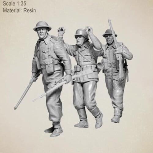 1/35 Resin Model Figure GK，3 Figure , Unassembled and unpainted kit