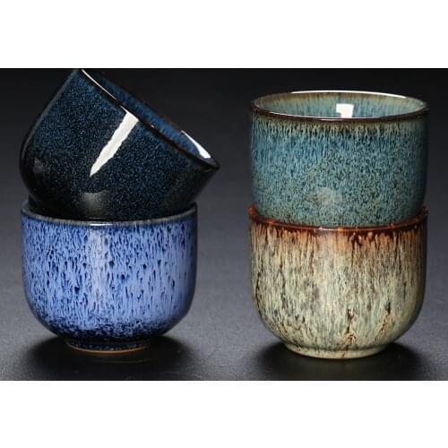 150 Ml Kiln Ceramic Cups Kung Fu Tea Set Large Master Cup Drawing Japanese Red Glaze The Cup