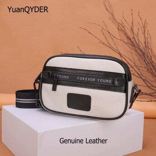 2021 Patchwork Design Ladies Shoulder Bag Quality Genuine Leather Women Messenger Bags Fashion Letter Designer Womens Wallet