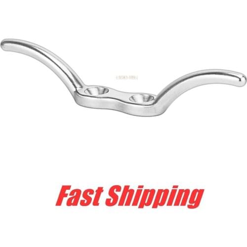 316 stainless steel flagpole hook Marine deck Fixed Hook Flag Rope Cleat for boat yacht Securing Tie Down DocksTarps Awnings