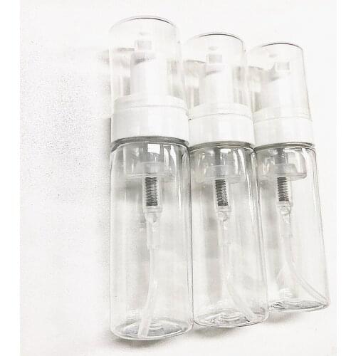 5 Bottles Refillable Protable Soap Shampoo Lotion Foam Water Plastic Pressed Pump Spray Bottle 50ML Free Shipping