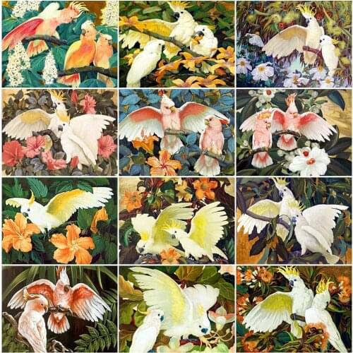 5D Diy Diamond Mosaic Parrot Cross Stitch 3D Diamond Painting Animal Picture Of Rhinestones Embroidery Needlework Wall Art Decor