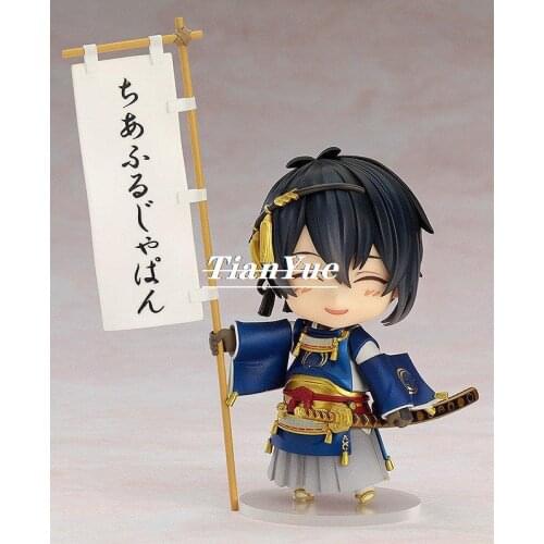 Anime Game Touken Ranbu Online Mikazuki Munechika Figure Cheerleading Movable Face Changeable Boxed Doll 10CM
