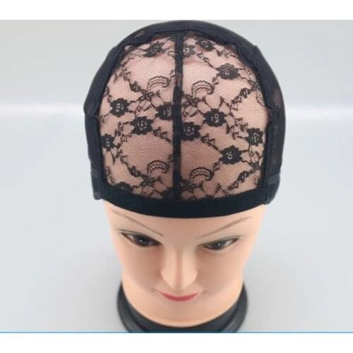 10PCS Black Lace Wig Caps For Making Wigs Hot Dome Cap For Wig Hair Net Hair Weaving Stretch Adjustable