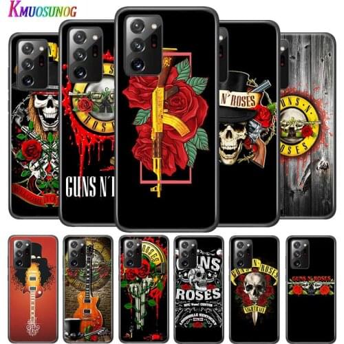 Guns N Roses for Samsung Galaxy Note 20 S20 FE Lite Ultra 10 9 8 Pro S10E S10 5G S9 S8 S7 S6 Plus Black Phone Case