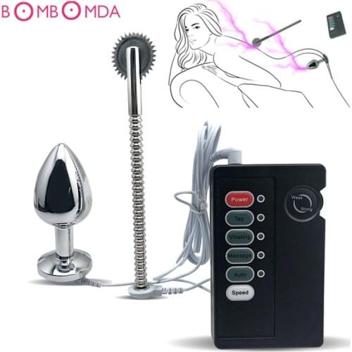 Electro Anal Plug Sex Toys for Men Anal Vibrator Sex Medical Themed Toys Electric Shock Kit Therapy Massager Sex Toys For Men