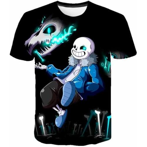 3D Undertale Sans Cool Print t Shirt Kids PC Hot Game Boys Clothes Tops Anime t Shirt Girls clothes Funny Cosplay tshirt 4-14T