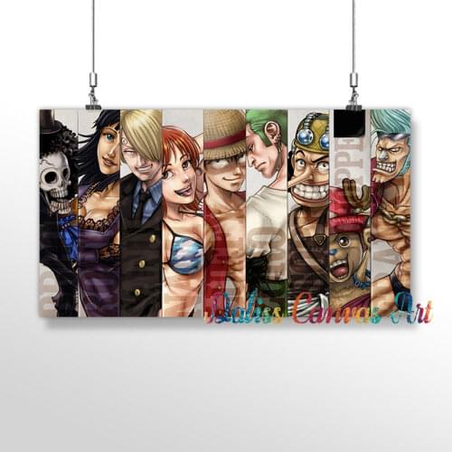 Canvas Luffy Roronoa Zoro Anime Pictures Home Manga Decoration Paintings Poster HD Prints Wall Art Modular Living Room Framed