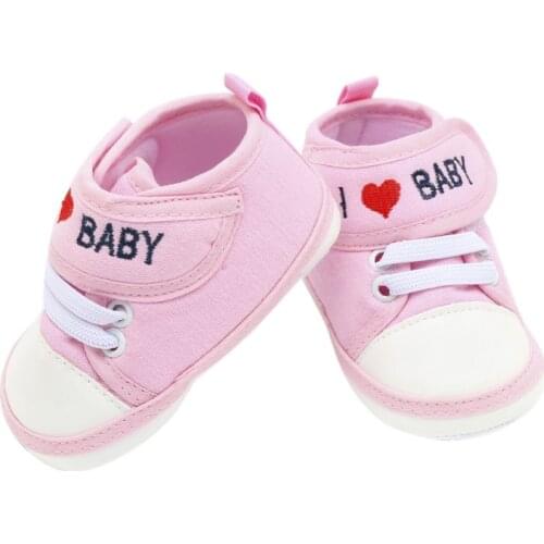 Ins Toddler Letter Print Shoes Forborn Baby Girl Boy Soft Sole First Walkers Casual Shoes 5 Colors