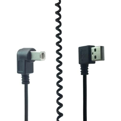 Cable Type B Printer Usb 2.0 Cable Camera for Epson HP Canon A-To-B 0.5-1.2m 90 Degree Right Angled Cables USB Extension