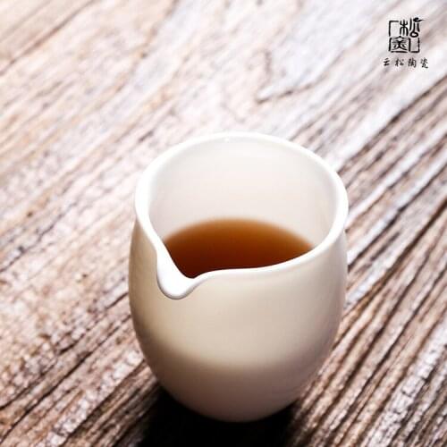 Ceramic Whiteware Kung Fu Tea Set Gel Grease White Jade Porcelain Pitcher New Product Tea Pitcher Original TeaCup Tea Set Siteel