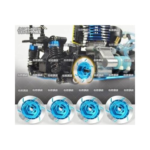 4Pcs Aluminum Alloy The Brake Disc Wheel Box Metal 12mm Hex Nut For RC 1/10 Models Car Upgrade Parts HSP 94123/122/103 D4 CS