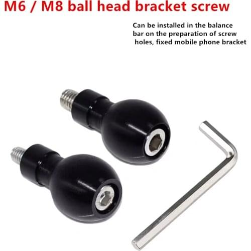 Motorcycle M8 M6 Fixing Stand Bracket Support Holder Ball Head Adapter for KYMCO YAMAHA SYM Mobile Phone GPS Navigation Devices