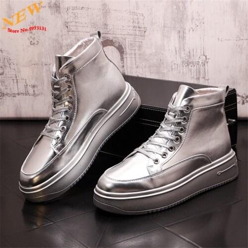 Fashion White Men high tops Shoes Sneakers Casual Shoes Hip Hop Work Shoes Tennis Zapatillas Hombre