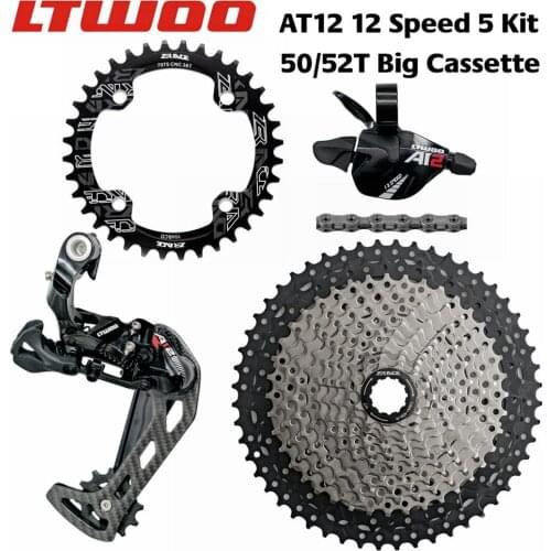 LTWOO AT12 12 Speed Chainring + Shifter + Rear Derailleur + 50/52T ZRACE Cassette + YBN Chain Groupset PCR BEYOND EAGLE M9100