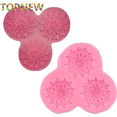 Lovely Chrysanthemum Flower Cake Molds for Fondant Jello Jelly Sugar Ice Lace Moulds Cake Decorating Tools DIY Kitchen C1704
