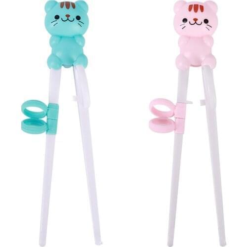 Cute Cat Infant Children Practice Learning Chopsticks Baby Training Beginner Correction Chopsticks for Children Tableware