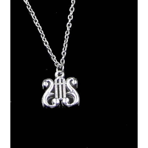 Fashion 17*16mm Harp Pendant Necklace Link Chain For Female Choker Necklace Creative Jewelry party Gift
