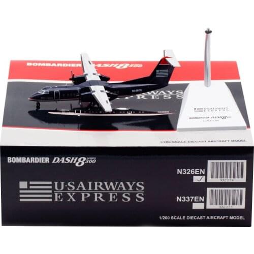 1:200 Scale Bombardier DASH 8 8Q300 N326EN0 USAirways Airlines Airplane Aircraft Plane Diecast Alloy Model Toy Collection Gift
