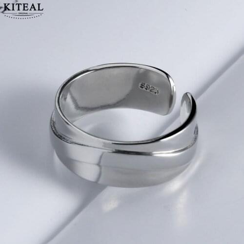KITEAL Fashion Design silver color size Resizeable Boy and girl wedding ring Minimalism and fashion prices in euros jewelry