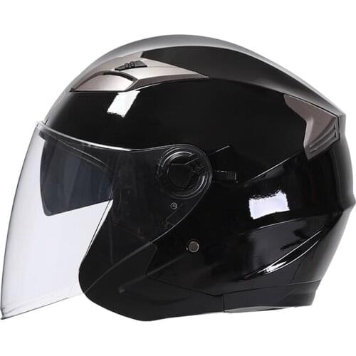 Motorcycle Helmets Half Helmet Scooter Motor Crash Helmet Safety Double Lens Helmet Moto Casque for Women/Men Casco
