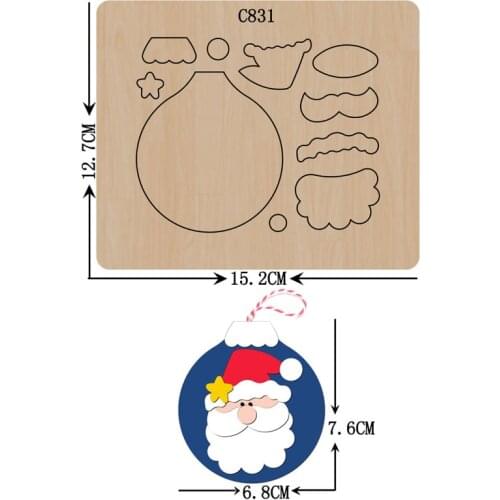 New Christmas ornaments Wooden die Scrapbooking C-831 Cutting Dies Multiple sizes