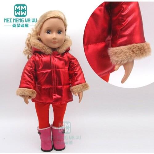 Clothes for doll fit 45cm American doll accessories fashion cotton suit Rose, silver, red, yellow