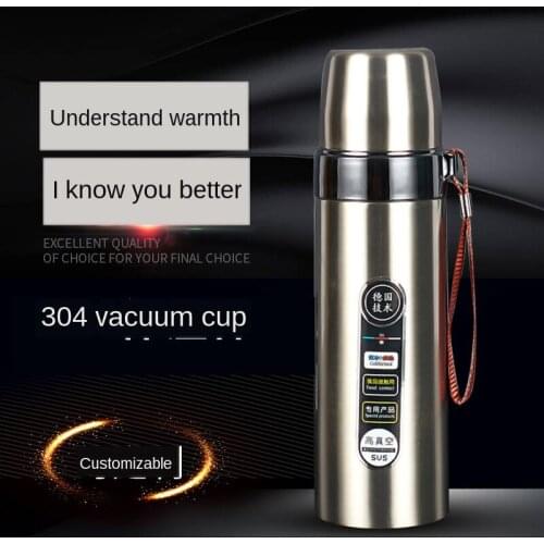 Wholesale 304 Stainless Steel Vacuum Cup Portable Strap Head Cup Creative Gift Cup Customization