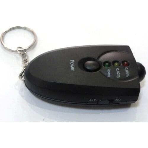 Portable Breathalyzer with 3 LED Indicators Keychain Alcohol Detector Alcohol Tester Breath Analyzer for Personal & Professional