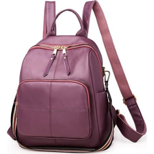 Luxury Women Backpack PU Leather Backpack Large Capacity Bookbag High Quality School Bags for Teenage Girls Travel Shoulder Bags