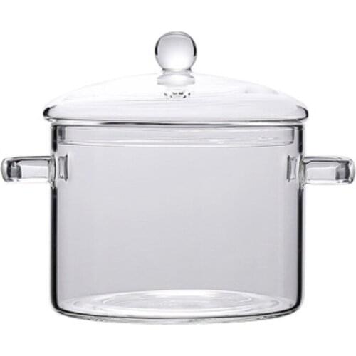 Glass Saucepan Stove Pot for Kitchen Transparent Mini Soup Pot Noodle Bowl Cooker Stovetop Cooking Tools Accessories