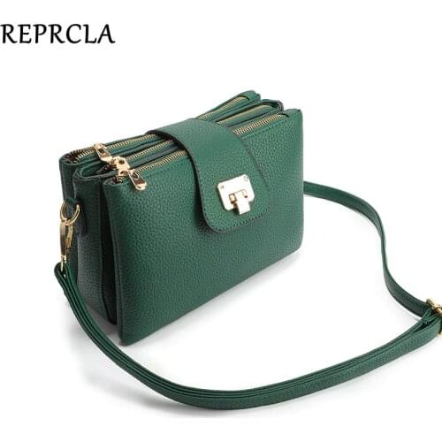 New Compartment Shoulder Bag Ladies Handbag Litchi PU Leather Crossbody Bags for Women Messenger Bags sac a main femme