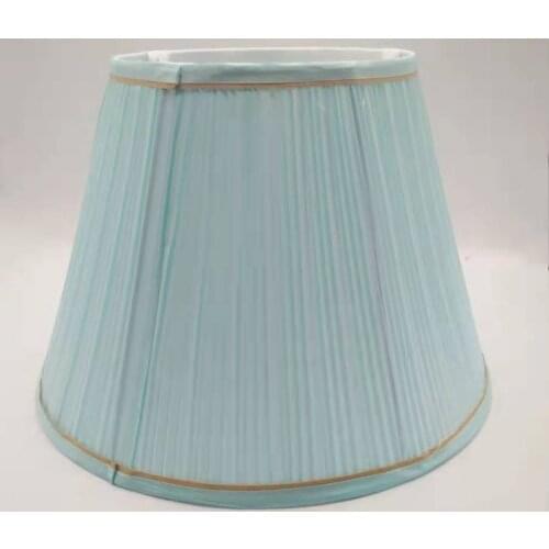 Light blue round fabric lampshade e27 nodric lamp shade for table lamp modern DIY lamp cover for homedecoration