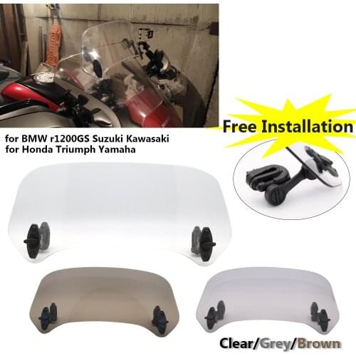 Motorcycle Windshield Extension Spoiler Windscreen Air Deflector For Honda XL 650 600 700 1000 125V Transalp Varadero XRV750