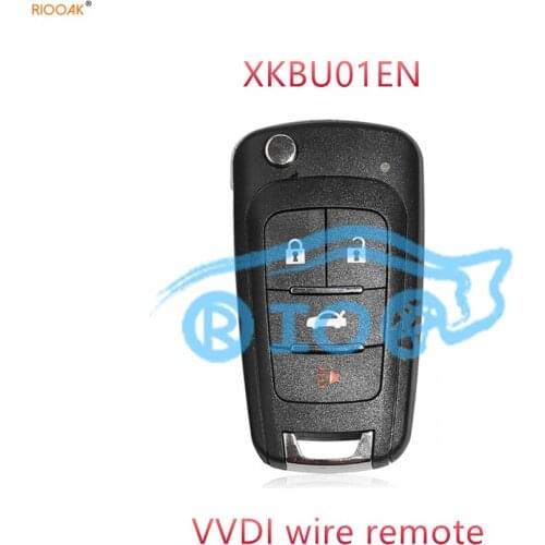RIOOAK 10pcs/lot Xhorse XKBU01EN Universal wire Remote Key Fob 3 Buttons For Buick Work With VVDI MINI Key tool vvdi 2 K518ISE