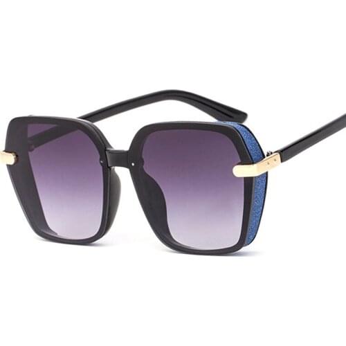 Veshion Square Luxury Big Frame Sunglasses Men Women Fashion Shades UV400 Vintage Glasses