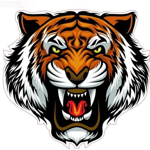 Evil Tiger Colorful Car Stickers and Decals Funny Bumper Trunk Laptop Refrigerator Wall Scratch-Proof Decoration KK