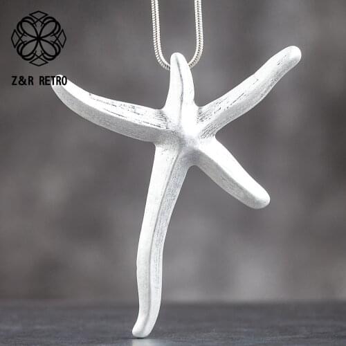 Long Necklace Starfish Pendant Jewelry for Women Chains Chokers Big Large Trendy Fashion Gothic Statement Suspension Accessories