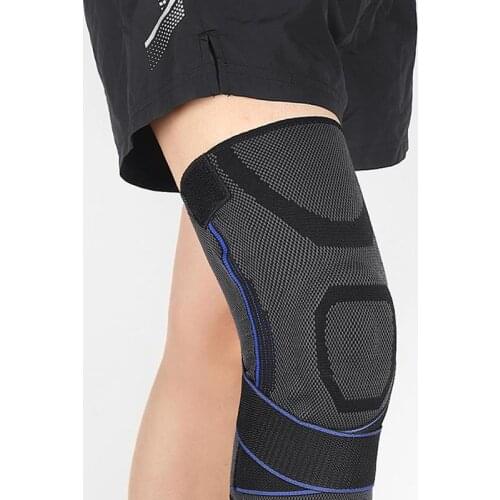 1pcs Knee Compressing Sleeve Knee Pads Silicone Sleeve Protectors Knee Brace for Men and Women Warm Straps Sport Protective Gear