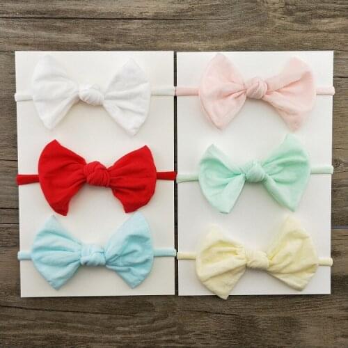 12 pcs/lot, Knot Bow Nylon Headband, one size fits all , Top Knotted skinny headbands